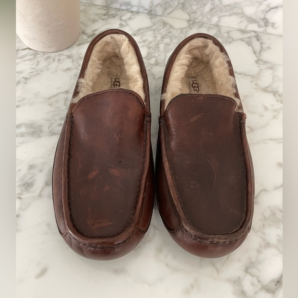 Sold out Moccasins Brown Leather Size 9 - Picture 2 of 6